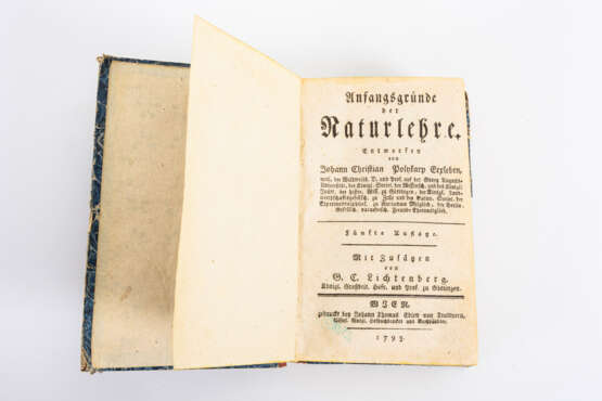 ERXLEBEN, Johann Christian Polykarp. "Anfangsgründe der Naturlehre". - фото 1