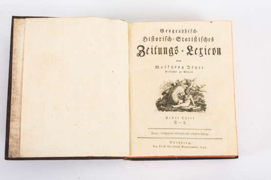JÄGER, Wolfgang. "Geographisch-Historisch-Statistisches Zeitungs-Lexicon" 2 Bände. - photo 2