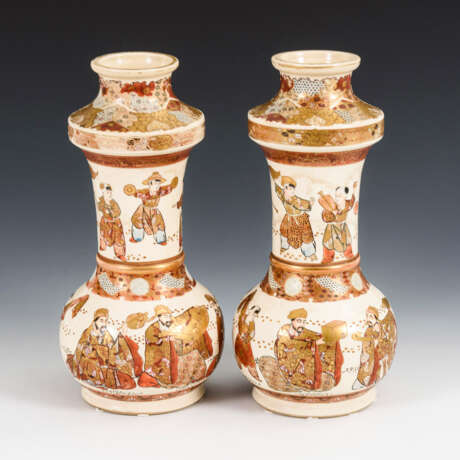 Paar Satsuma-Vasen. - фото 2