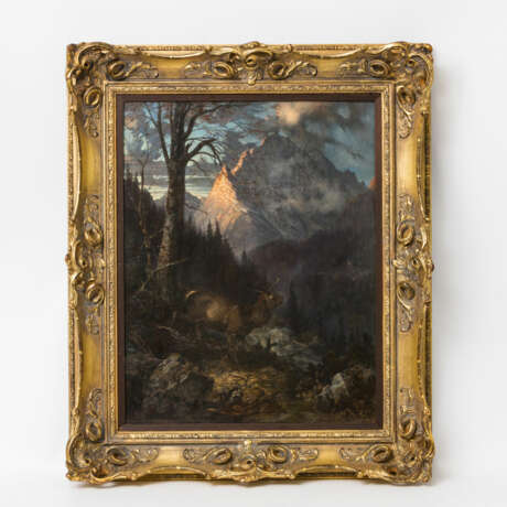 SENNER, VON (?) (Maler des 19. Jahrhundert), "Hirsch im Gebirge" - photo 2