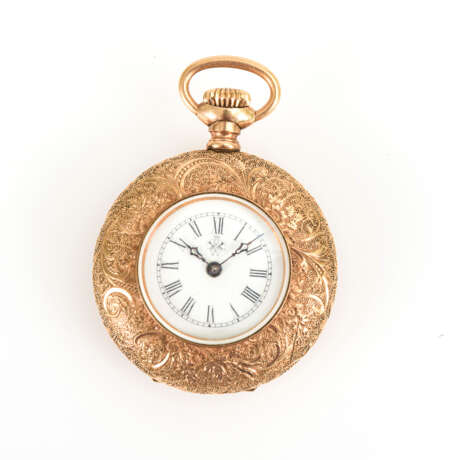 Vergoldete Damentaschenuhr. American Waltham Watch Co. - фото 1