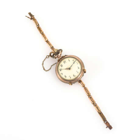 Silberne Damentaschenuhr an Doublé-Armband. - Foto 2