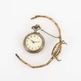 Silberne Damentaschenuhr an Doublé-Armband. - фото 3