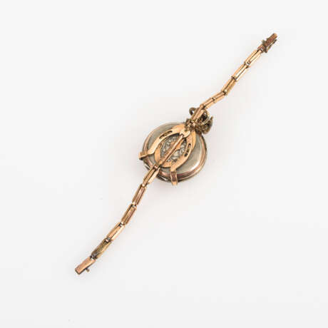 Silberne Damentaschenuhr an Doublé-Armband. - Foto 1