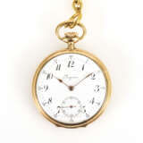 Goldene Taschenuhr mit Uhrenhalter. Longines. - photo 1