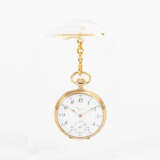 Goldene Taschenuhr mit Uhrenhalter. Longines. - photo 2