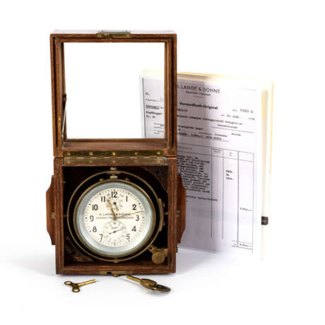 Schiffschronometer mit 56 h Gangreserve. A. Lange & Söhne Glashütte B/Dresden. - Foto 5