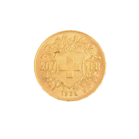 20 Franken, Schweiz, 1922. - фото 2
