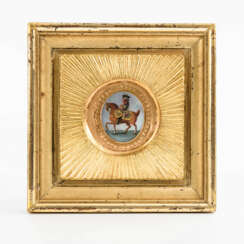 Miniatur: Friedrich der Große zu Pferd. Miniatur: Friedrich der Große zu Pferd.
