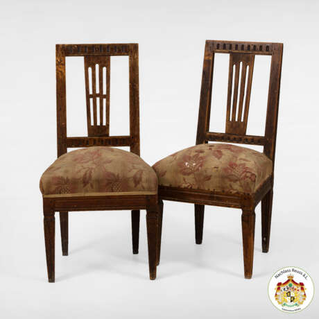 Paar Empire-Stühle. - Foto 1