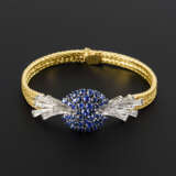 2-farbiges Armband mit Saphiren und Diamanten. - фото 1