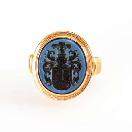 Wappen-Ring mit Lagenstein. - photo 2