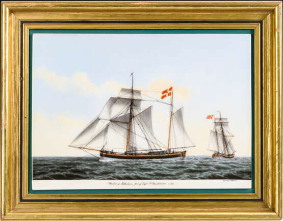 Porzellanbild: Segelschiffe. Bing & Gröndahl. - photo 1