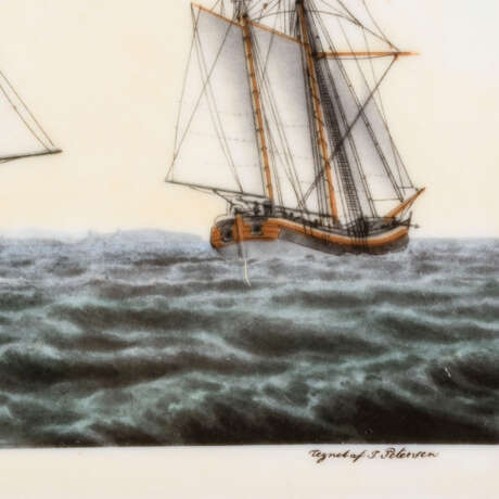 Porzellanbild: Segelschiffe. Bing & Gröndahl. - фото 3