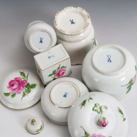 5 Teile "Rote Rose". Meissen. - photo 2
