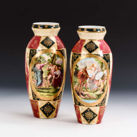 Paar Vasen im Wiener Stil. Schlegelmilch. - Foto 1