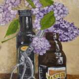 Painting “Still life with bottles”, Canvas on cardboard, Oil paint, Realist, Still life, Russia, 2021 - photo 1
