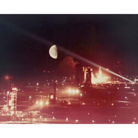 DESTINATION MOON, PHOTOMONTAGE SHOWING THE MOON OVER CAPE KENNEDY - photo 1