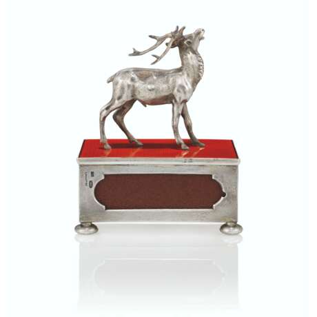 A GUILLOCH&#201; ENAMEL AND SILVER MATCHSTAND - фото 1