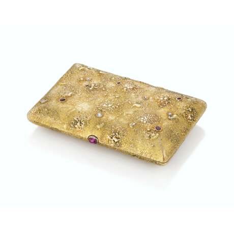 A JEWELLED GOLD SAMORODOK CIGARETTE CASE - Foto 1