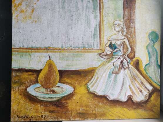 Painting “Still life with a pear. Still life.”, холст льняной, Oil, Impressionist, Still life, Ukraine, 2021 - photo 1