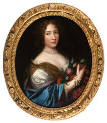 MIGNARD, Pierre circle. Portrait of a lady with flowers.