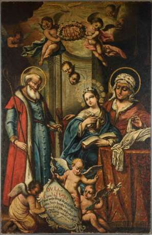 Großes Heiligengemälde mit Maria und Anna. - Foto 1