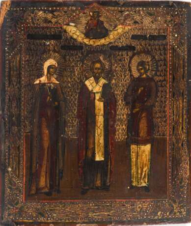 Drei Ikonen mit Jesus und Heiligen. - фото 3