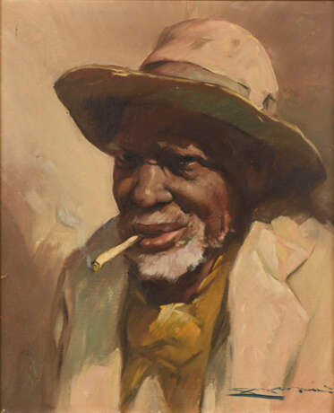 Porträt eines Herren mit Zigarette. - фото 1