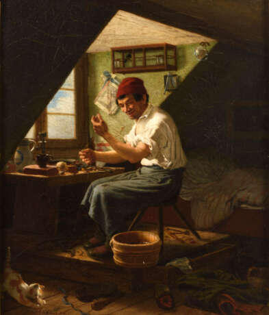 WAGNER, Carl (1796 Rossdorf/Rhön - 1867 Meiningen). Schneider bei der Arbeit. - Foto 1