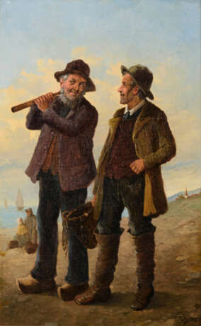 STOITZNER, Konstantin (1863 Chrostau - 1933 Wien). Zwei Fischer im Gespräch. - фото 1