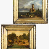 Maler 1. Hälfte 19. Jahrhundert: Zwei Landschaften. - photo 1