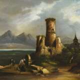 Maler 1. Hälfte 19. Jahrhundert: Zwei Landschaften. - photo 2