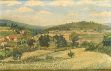 LENZ-WEIGAND, Berta. Landschaft im hessischen Hinterland (Erdhausen?).