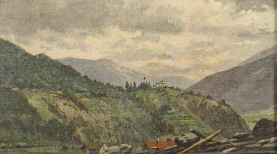 BREITBACH, Carl (1833 Berlin - 1904 Kassel). Weite Berglandschaft mit Dörfchen. - Foto 1