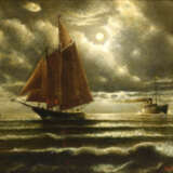 STUCKE, Th. H. L. Otto. Schiffe im Mondschein vor New York. - фото 1