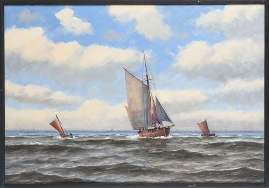 BILLE, Sten (1890 - 1953). Segler auf dem Meer. - Foto 1