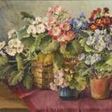 MÜLLER, Erich Martin (1888 Berlin - 1972 Rothenburg ohne Titel). Stillleben mit Blumenvase. - Foto 1