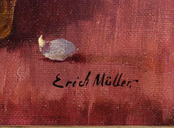 MÜLLER, Erich Martin (1888 Berlin - 1972 Rothenburg ohne Titel). Stillleben mit Blumenvase. - Foto 2