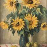 GRIEB, Richard (1865 Tännesberg - 1958 Regensburg). Sonnenblumen und Äpfel. - Foto 1