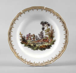 Meissen Wandteller ”Jagdmotiv nach Ridinger”