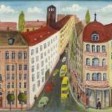 PIETZSCH, Ulrich (* 1937 Oberwartha). "Tafelbild I Straßenschlucht". - photo 1