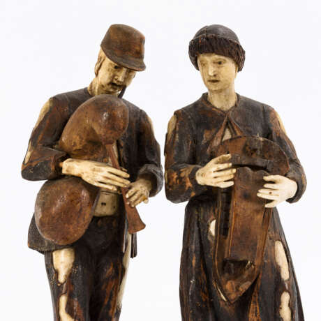 Paar barocke Kombinationsfiguren: Bettelmusiker. - фото 2