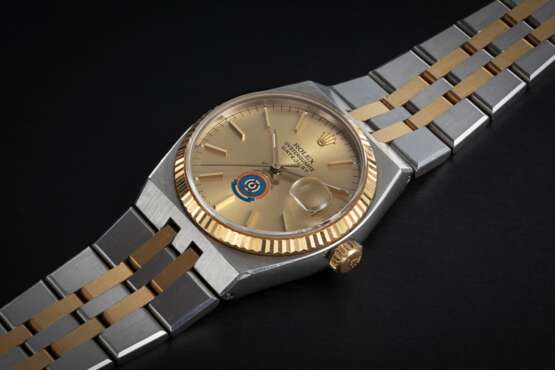 ROLEX, OYSTERQUARTZ DATEJUST, REF. 17013, A STEEL AND GOLD QUARTZ WRISTWATCH WITH THE UAE AIR FORCE LOGO ON THE DIAL - photo 1