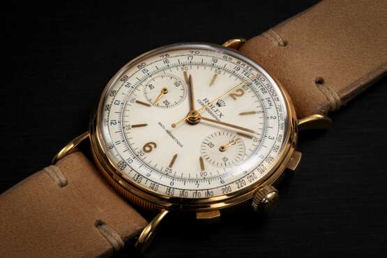 ROLEX, REF. 4062 ANTI-MAGNETIQUE, A YELLOW GOLD MANUAL-WINDING CHRONOGRAPH - photo 1