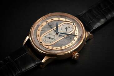 JAQUET DROZ, ASTRALE, A LIMITED EDITION GOLD PERPETUAL CALENDAR WITH METEORITE DIAL