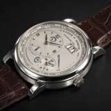 A. LANGE & SÖHNE, LANGE 1 TIME ZONE REF. 116.025, A PLATINUM MANUAL-WINDING WORLD TIME WRISTWATCH - photo 1