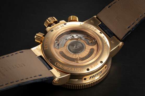 ULYSSE NARDIN, MARINE CHRONOGRAPH REF. 356-66, A GOLD AUTOMATIC CHRONOGRAPH - photo 2