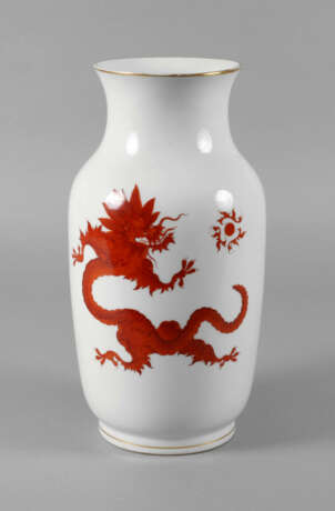 Meissen Vase ”Mingdrache, rot” - Foto 1