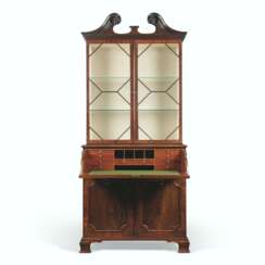 A GEORGE III MAHOGANY SECRETAIRE-CABINET